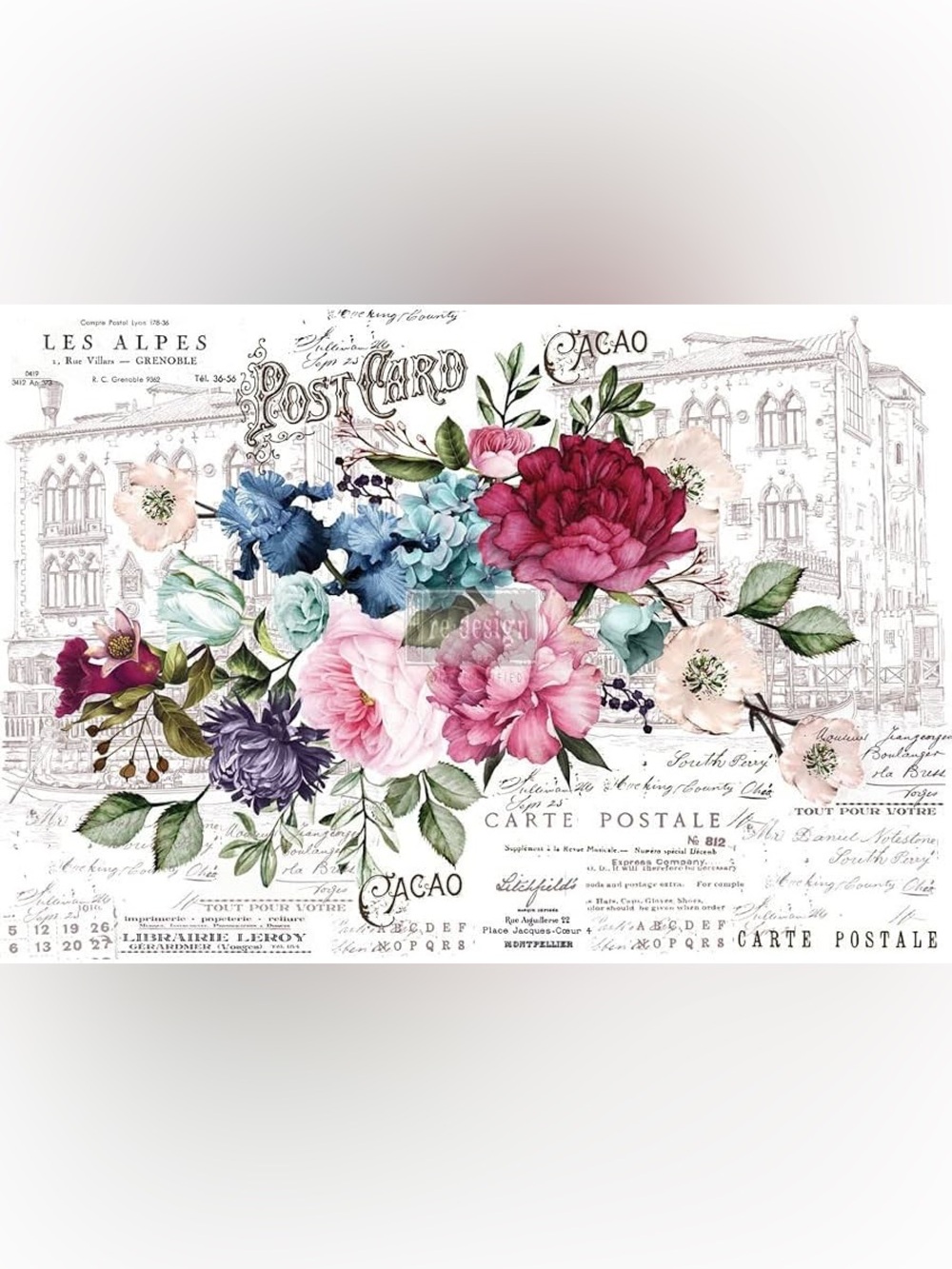 XL Redesign with Prima Decor Transfer | IMPERIAL GARDEN | 44” x 30”